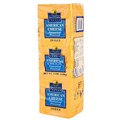 Sliced Yellow American Cheese 120 Count 4/5lb